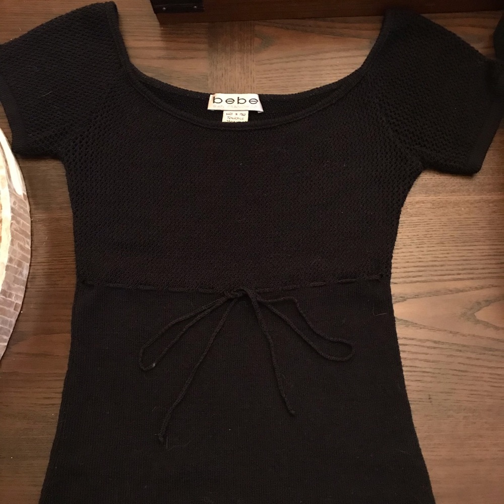 Bebe black dress shirt.